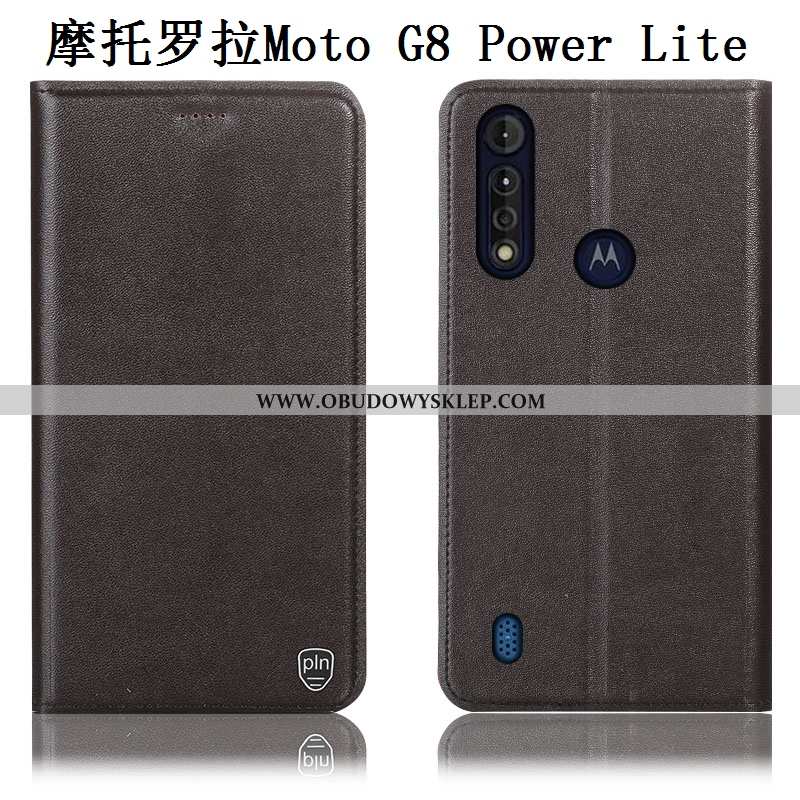 Pokrowce Moto G8 Power Lite Prawdziwa Skóra Obudowa Telefon Komórkowy, Moto G8 Power Lite Wzór Anti-