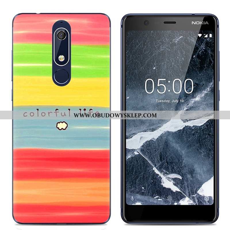 Pokrowce Nokia 5.1 Trendy Kreatywne Futerał, Obudowa Nokia 5.1 Miękki Proste Rozowa