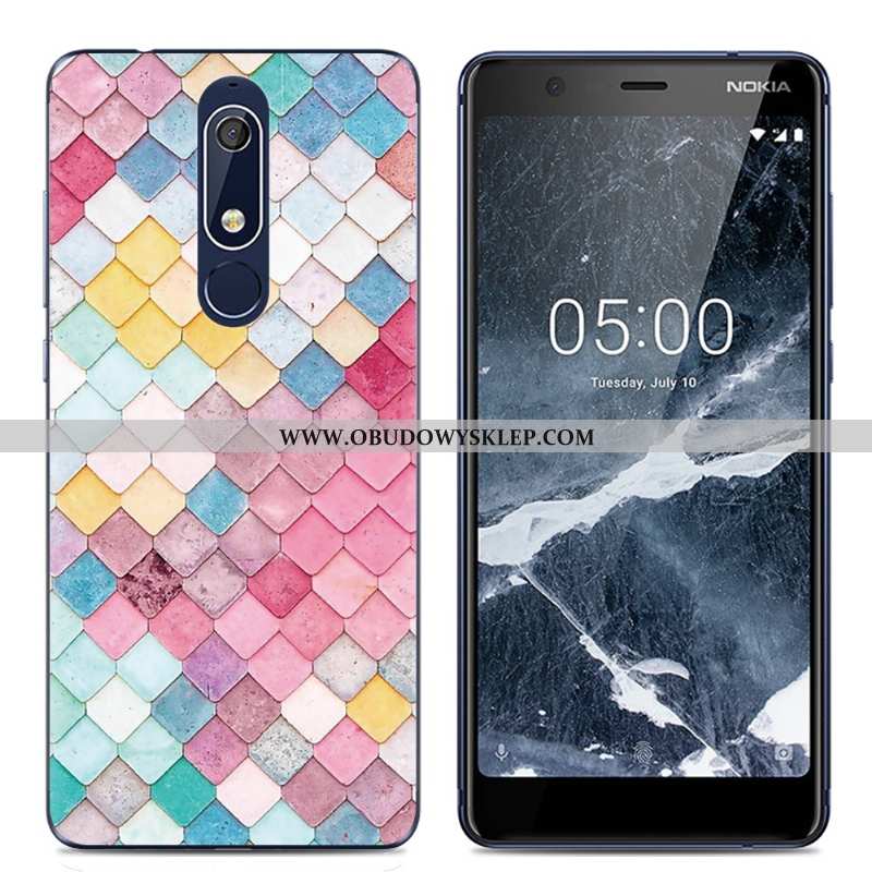 Pokrowce Nokia 5.1 Trendy Kreatywne Futerał, Obudowa Nokia 5.1 Miękki Proste Rozowa