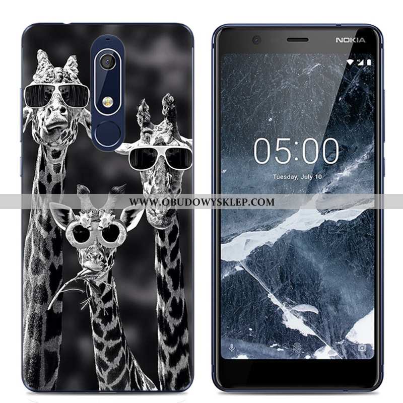 Pokrowce Nokia 5.1 Trendy Kreatywne Futerał, Obudowa Nokia 5.1 Miękki Proste Rozowa