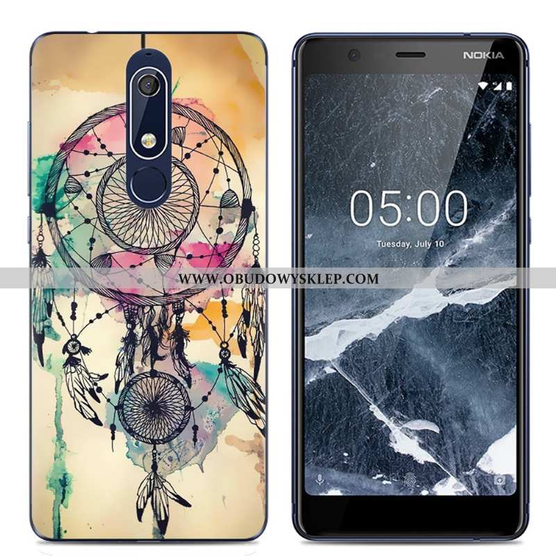 Pokrowce Nokia 5.1 Trendy Kreatywne Futerał, Obudowa Nokia 5.1 Miękki Proste Rozowa