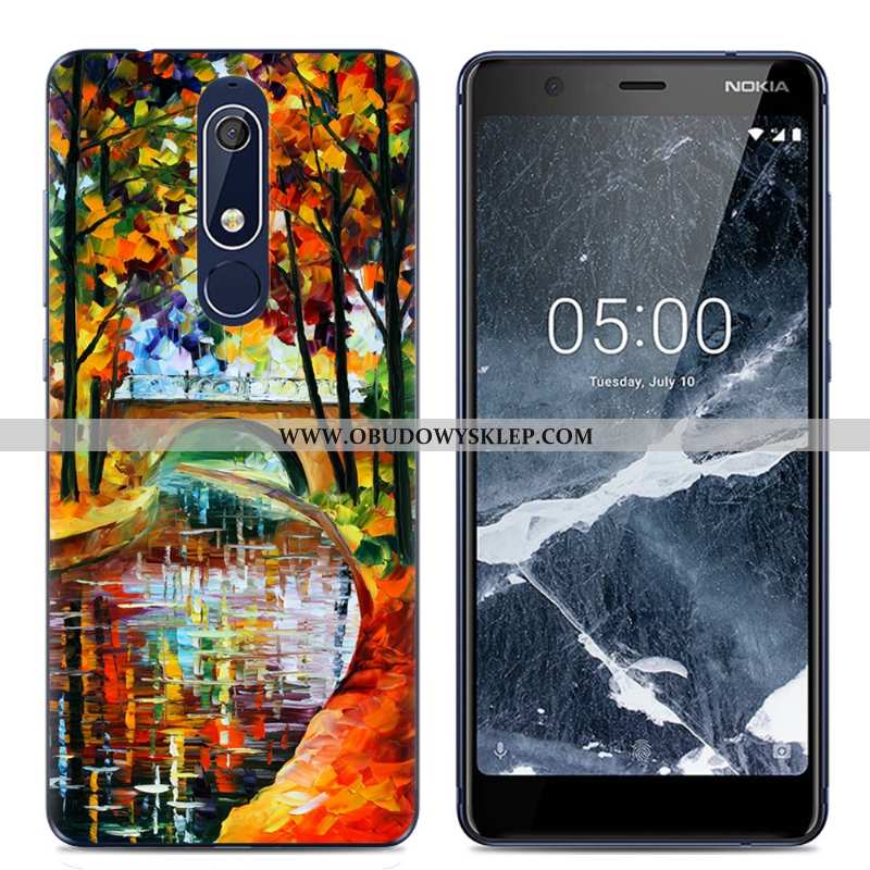 Pokrowce Nokia 5.1 Trendy Kreatywne Futerał, Obudowa Nokia 5.1 Miękki Proste Rozowa