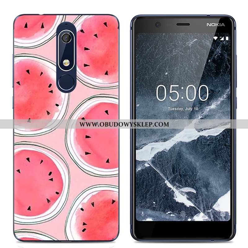 Pokrowce Nokia 5.1 Trendy Kreatywne Futerał, Obudowa Nokia 5.1 Miękki Proste Rozowa