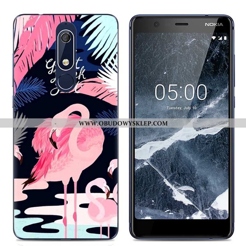 Pokrowce Nokia 5.1 Trendy Kreatywne Futerał, Obudowa Nokia 5.1 Miękki Proste Rozowa