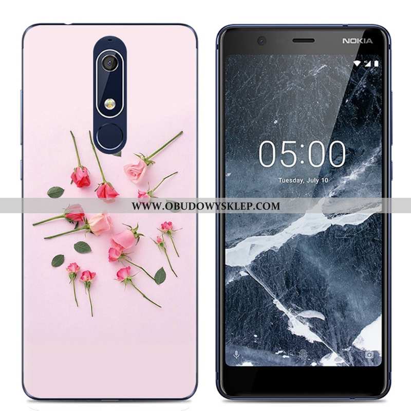 Pokrowce Nokia 5.1 Trendy Kreatywne Futerał, Obudowa Nokia 5.1 Miękki Proste Rozowa