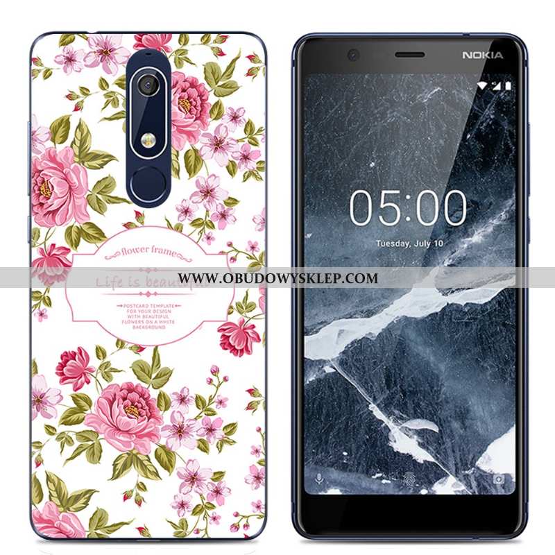 Pokrowce Nokia 5.1 Trendy Kreatywne Futerał, Obudowa Nokia 5.1 Miękki Proste Rozowa