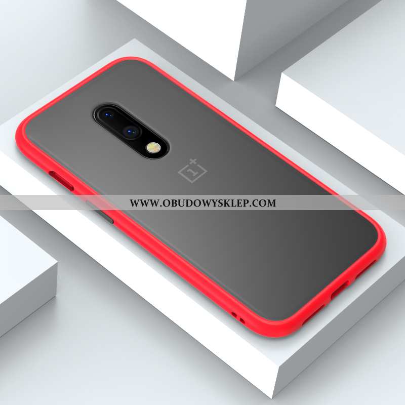 Pokrowce Oneplus 7 Ochraniacz Czerwony Netto Futerał, Obudowa Oneplus 7 Nubuku Silikonowe Czarna