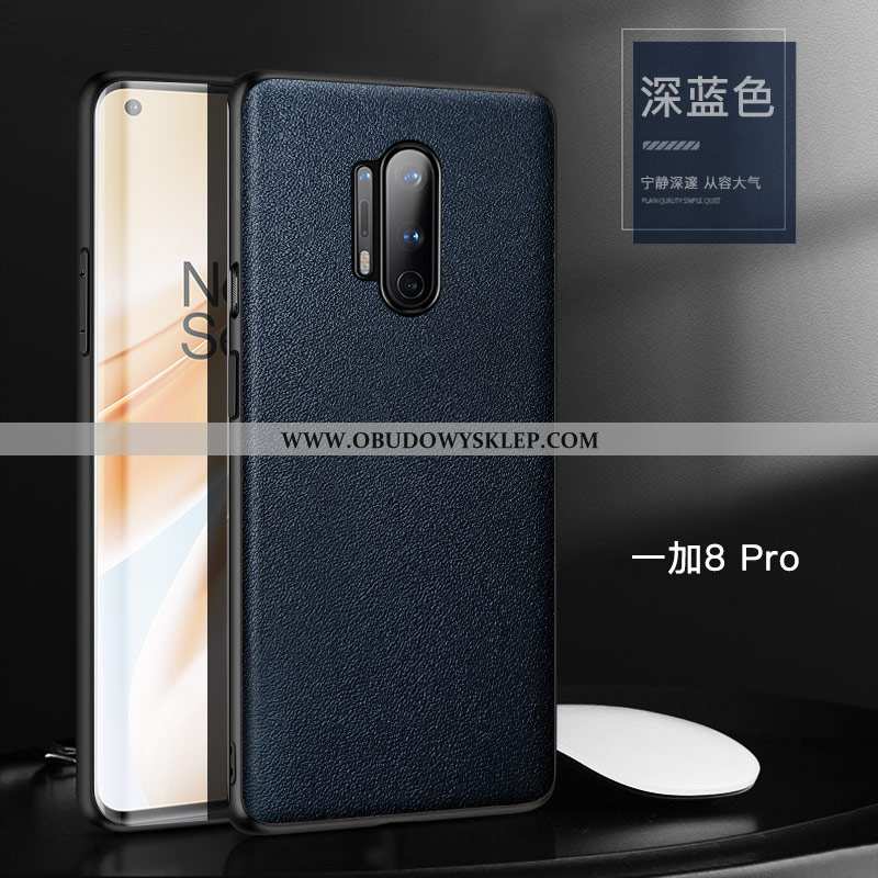 Pokrowce Oneplus 8 Pro Trendy Skórzane Etui Futerał, Obudowa Oneplus 8 Pro Ochraniacz Proste Czarna