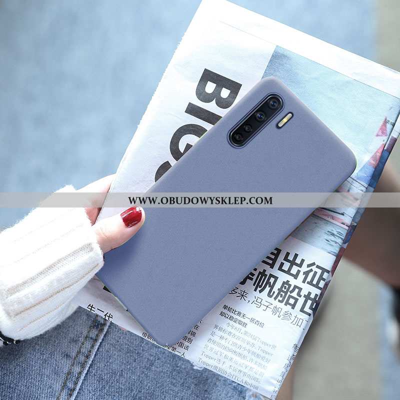 Pokrowce Oppo A91 Nubuku Futerał Super, Obudowa Oppo A91 Trendy Czerwony Netto Szara