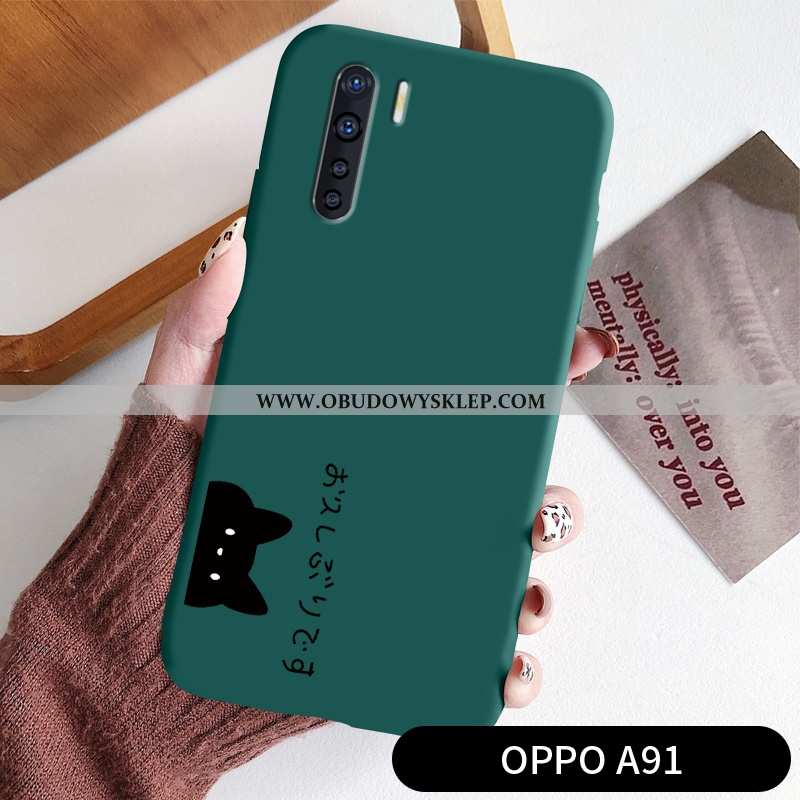 Pokrowce Oppo A91 Super Miękki Czarny, Obudowa Oppo A91 Cienkie Świeży Zielone