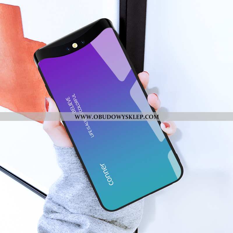 Pokrowce Oppo Find X Ochraniacz Futerał Telefon Komórkowy, Obudowa Oppo Find X Szkło Kreatywne Czarn