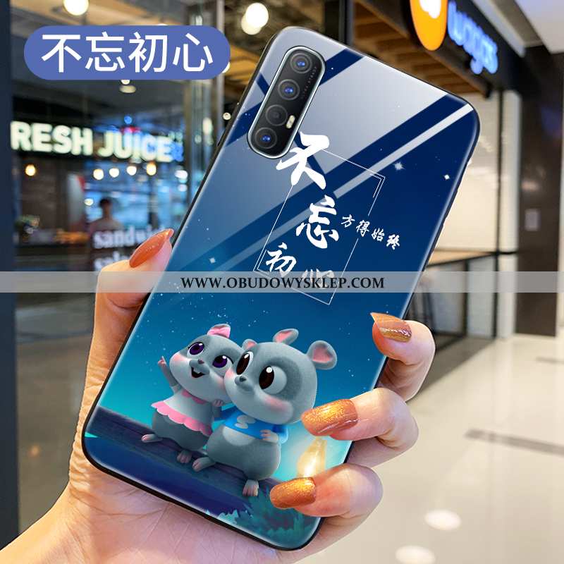 Pokrowce Oppo Reno 3 Pro Ochraniacz Niebieski Etui, Obudowa Oppo Reno 3 Pro Szkło Anti-fall Niebiesk