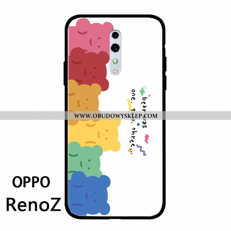 Pokrowce Oppo Reno Z Piękny Szkło Futerał, Obudowa Oppo Reno Z Trendy Mały Biała