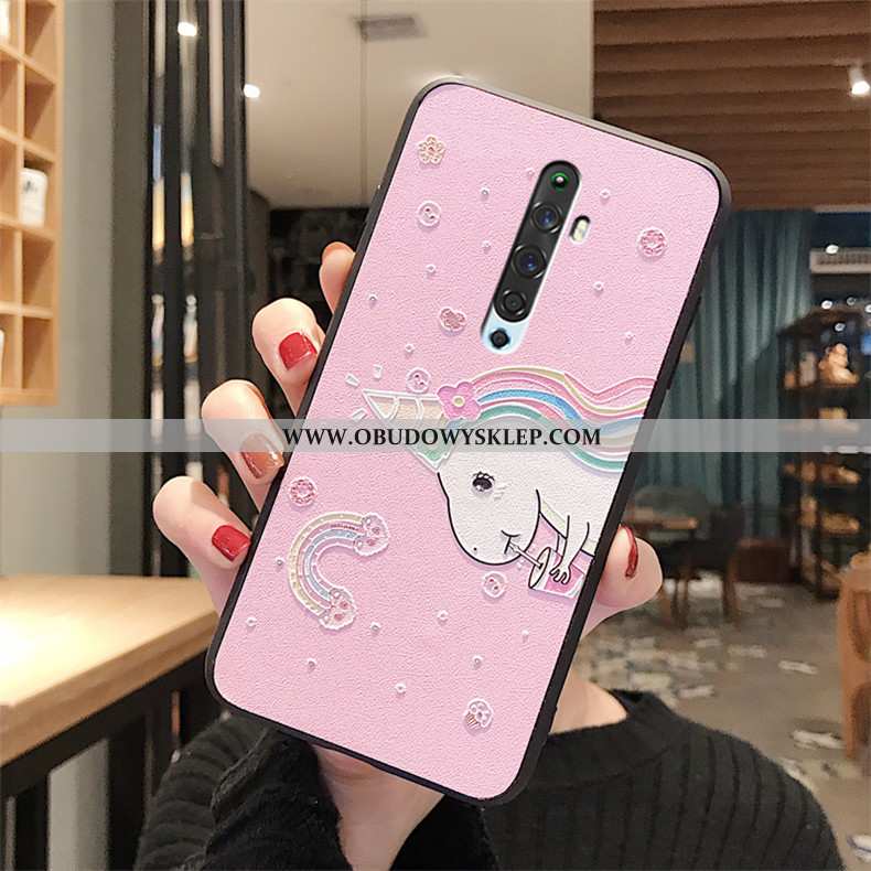 Pokrowce Oppo Reno2 Miękki Futerał Piękny, Obudowa Oppo Reno2 Relief Telefon Komórkowy Szara