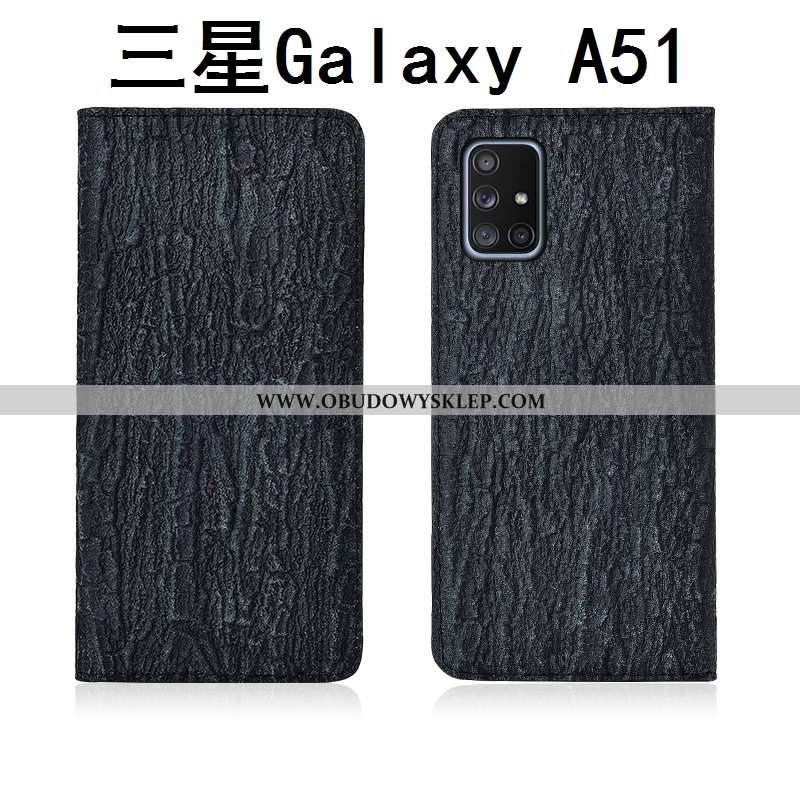 Pokrowce Samsung Galaxy A51 Ochraniacz Czerwony Skóra, Obudowa Samsung Galaxy A51 Skórzane Etui Klap