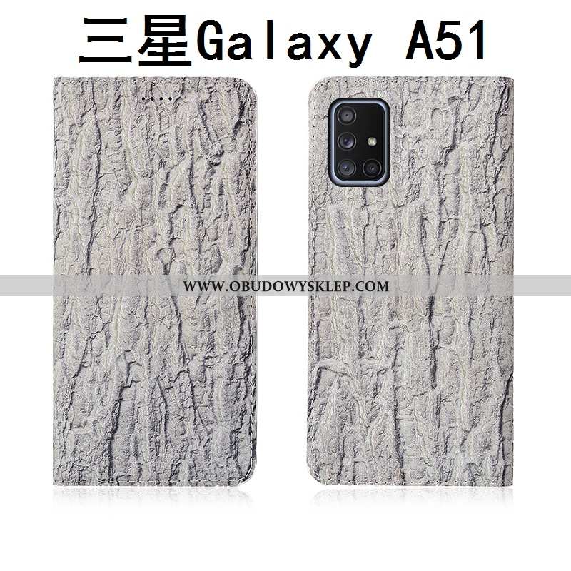 Pokrowce Samsung Galaxy A51 Ochraniacz Czerwony Skóra, Obudowa Samsung Galaxy A51 Skórzane Etui Klap