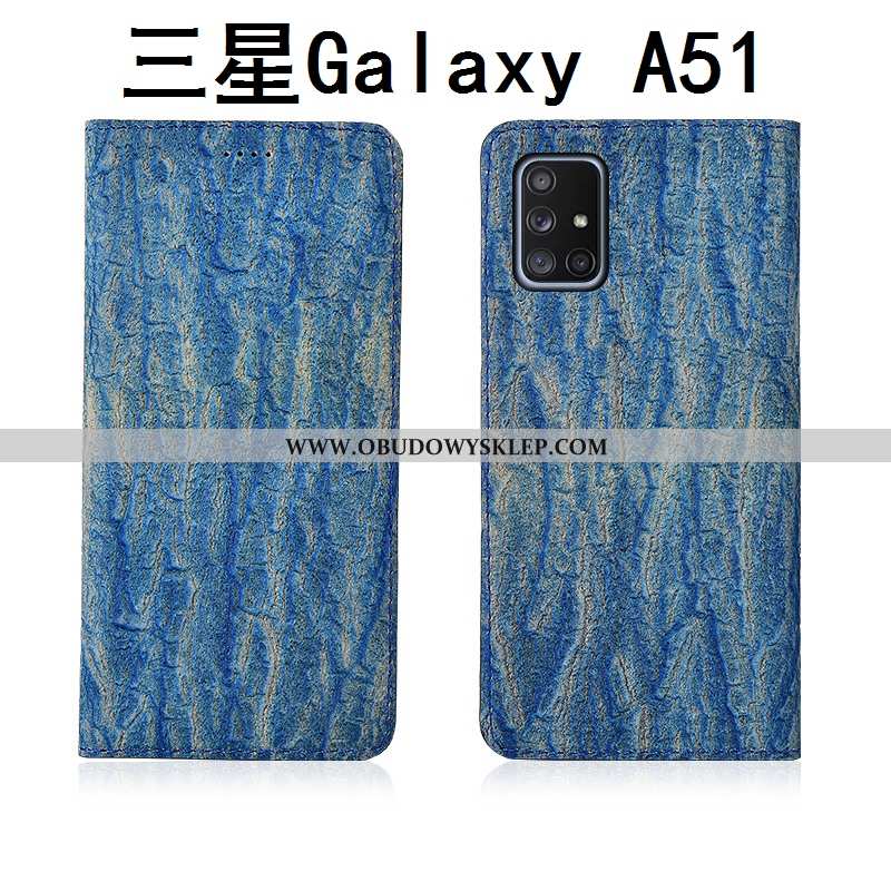 Pokrowce Samsung Galaxy A51 Ochraniacz Czerwony Skóra, Obudowa Samsung Galaxy A51 Skórzane Etui Klap