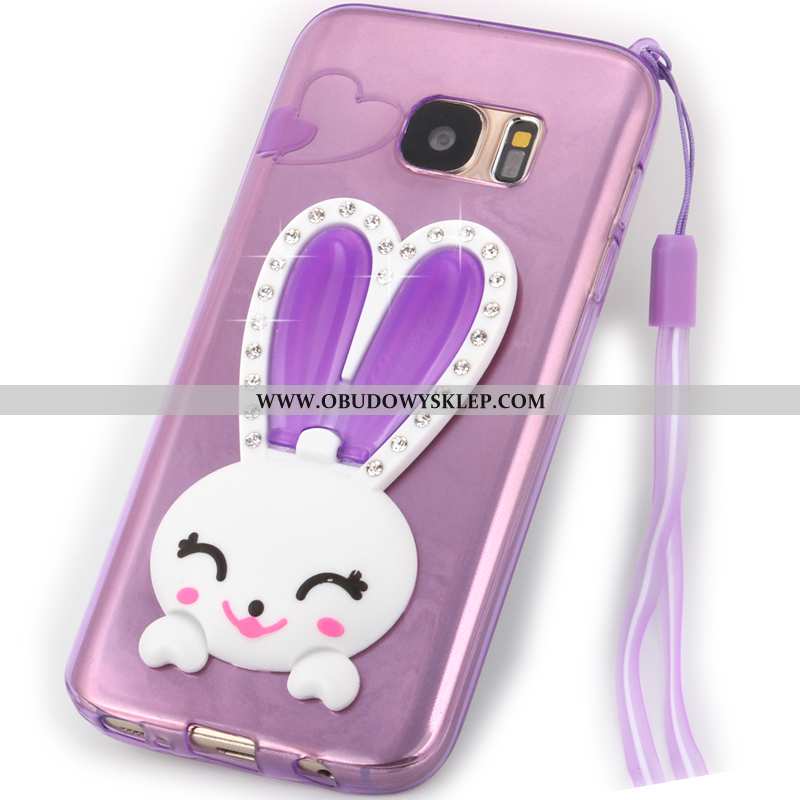 Pokrowce Samsung Galaxy S7 Miękki Bunny Purpurowy, Obudowa Samsung Galaxy S7 Przezroczysty Futerał F