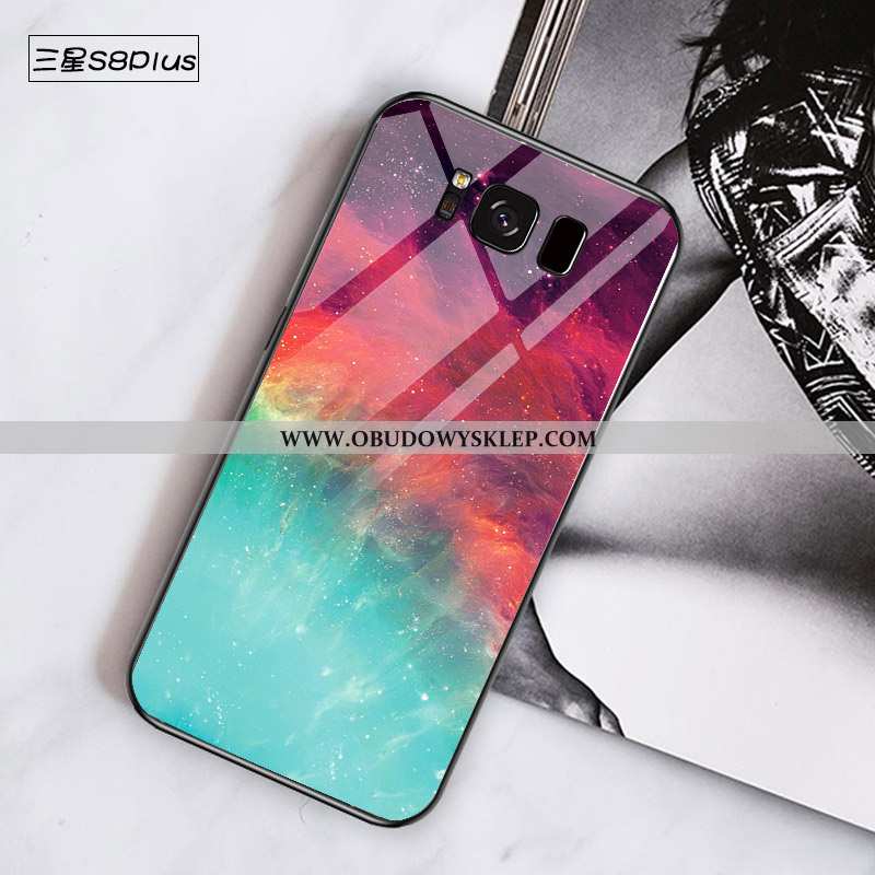 Pokrowce Samsung Galaxy S8+ Szkło Ochraniacz Trendy, Obudowa Samsung Galaxy S8+ Osobowość Nowy Czarn