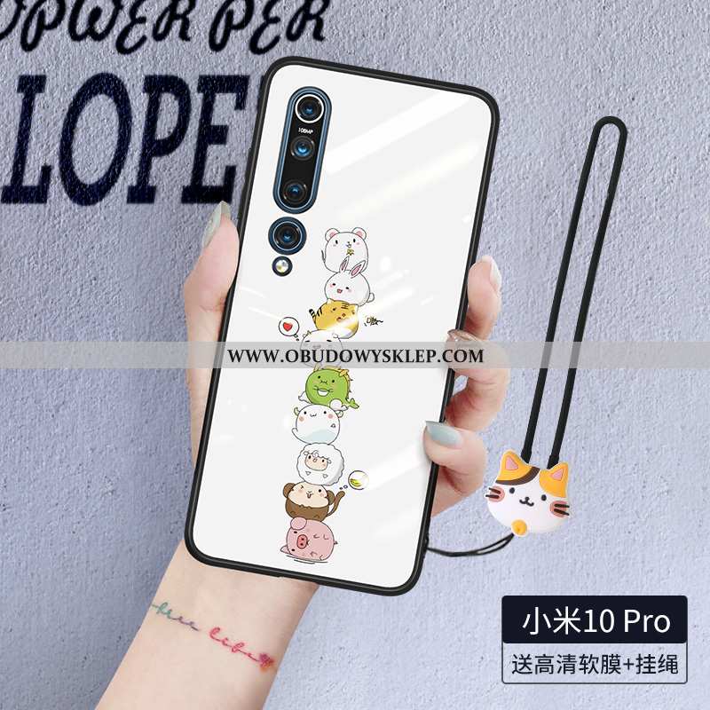 Pokrowce Xiaomi Mi 10 Pro Trendy Anti-fall Kreskówka, Obudowa Xiaomi Mi 10 Pro Super Mały Biała