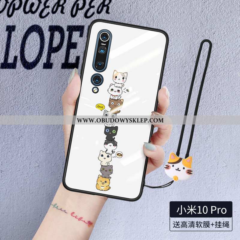 Pokrowce Xiaomi Mi 10 Pro Trendy Anti-fall Kreskówka, Obudowa Xiaomi Mi 10 Pro Super Mały Biała