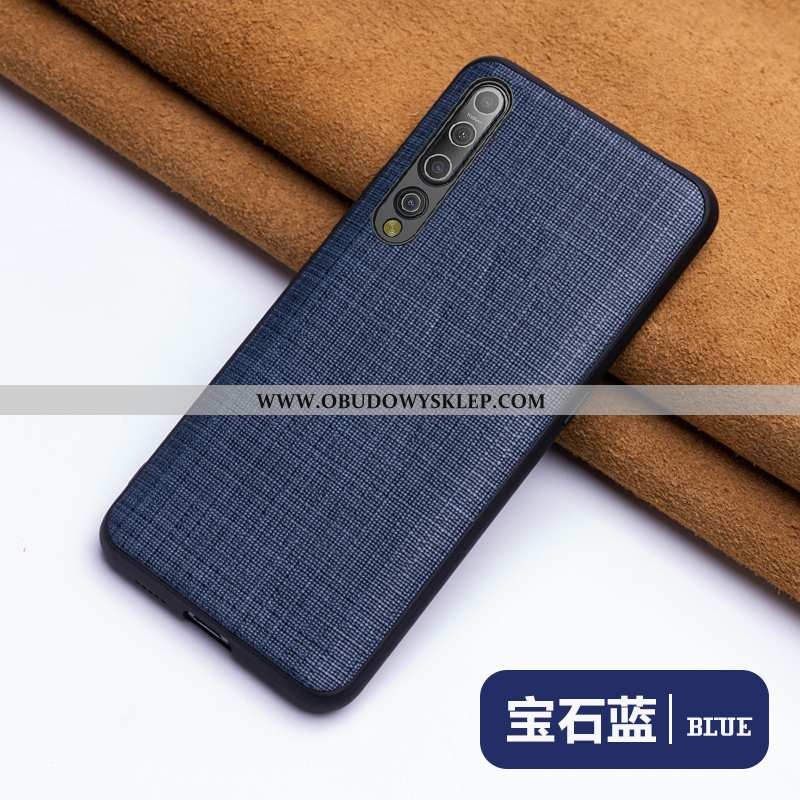 Pokrowce Xiaomi Mi 10 Trendy Skórzane Etui Mały, Obudowa Xiaomi Mi 10 Super Cienkie Granatowy