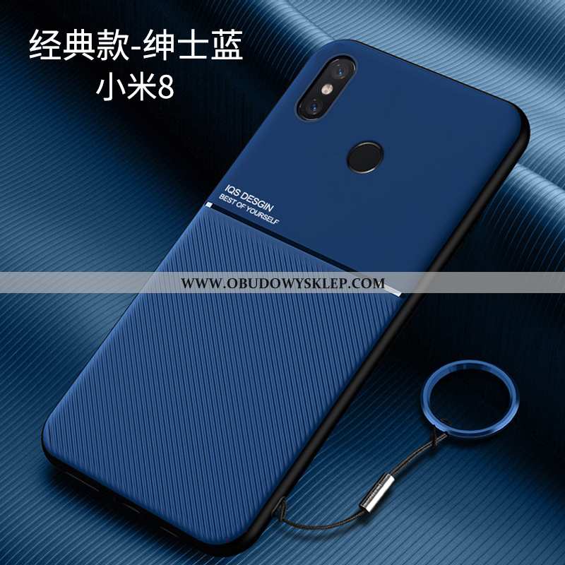 Pokrowce Xiaomi Mi 8 Cienkie All Inclusive Wspornik, Obudowa Xiaomi Mi 8 Miękki Silikonowe Niebieska