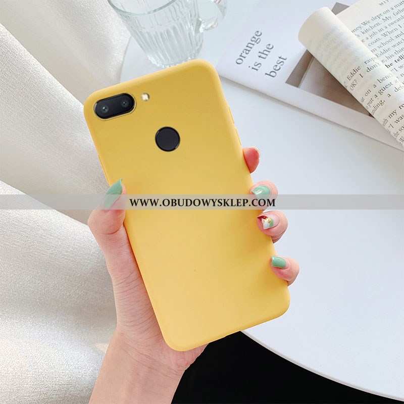 Pokrowce Xiaomi Mi 8 Lite Skórzane Etui Telefon Komórkowy Żółty, Obudowa Xiaomi Mi 8 Lite Futerał Je