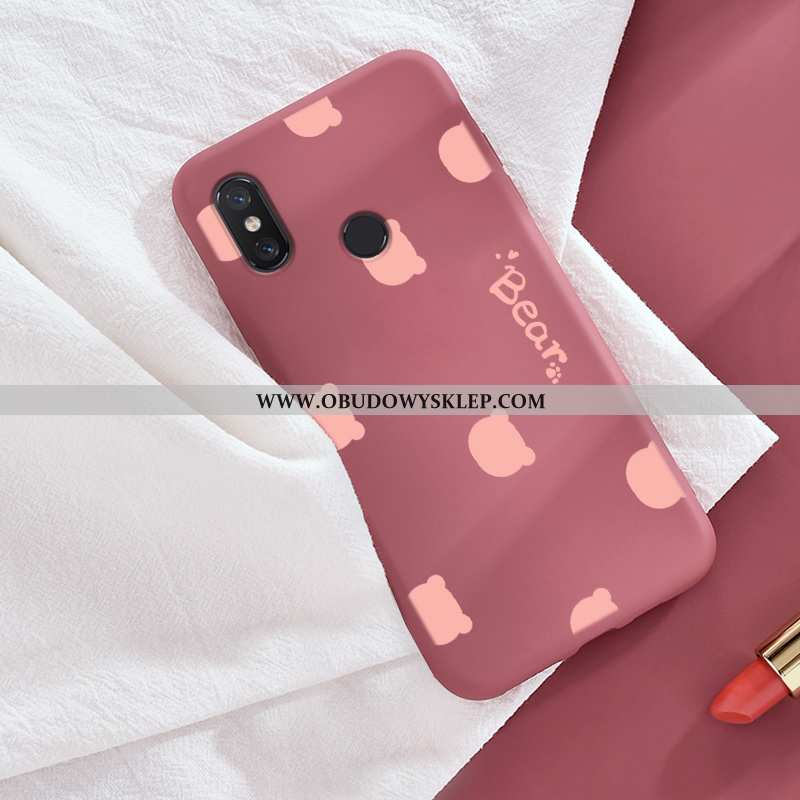 Pokrowce Xiaomi Mi 8 Piękny Ochraniacz Nubuku, Obudowa Xiaomi Mi 8 Wzór Silikonowe Czerwona