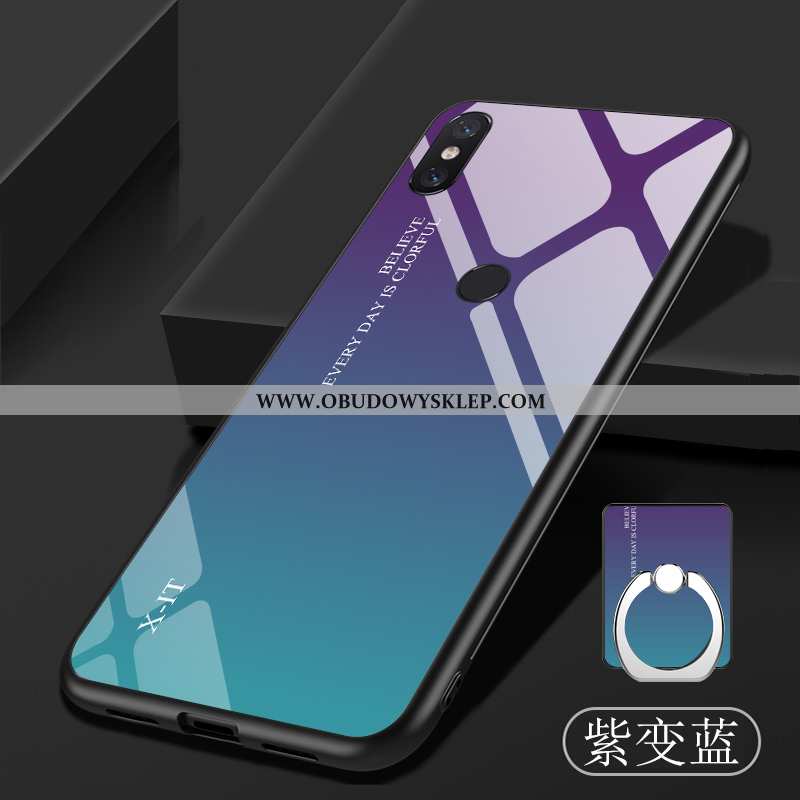 Pokrowce Xiaomi Mi 8 Pro Miękki Trendy Gradient, Obudowa Xiaomi Mi 8 Pro Ochraniacz Szkło Niebieska