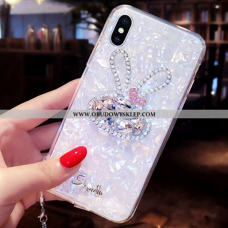 Pokrowce Xiaomi Mi 8 Pro Wiszące Ozdoby Bunny Różowe, Obudowa Xiaomi Mi 8 Pro Rhinestone Telefon Kom