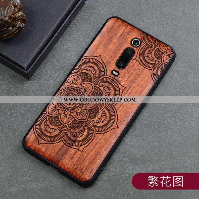 Pokrowce Xiaomi Mi 9t Drewniany Czerwony Rzeźba, Obudowa Xiaomi Mi 9t Ochraniacz Futerał Brązowe