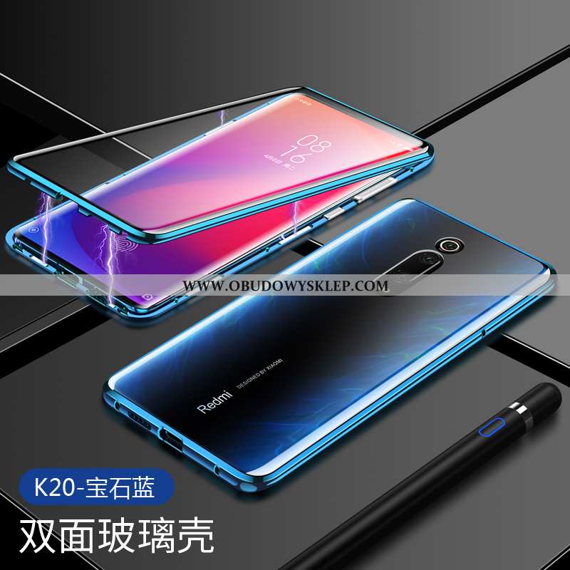 Pokrowce Xiaomi Mi 9t Osobowość Przezroczysty Szkło, Obudowa Xiaomi Mi 9t Trendy Magnetyzm Czerwona