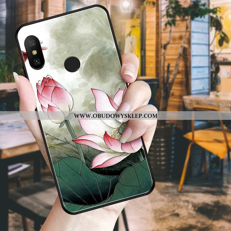 Pokrowce Xiaomi Mi A2 Lite Kreatywne Chiński Styl Niebieski, Obudowa Xiaomi Mi A2 Lite Relief Trendy