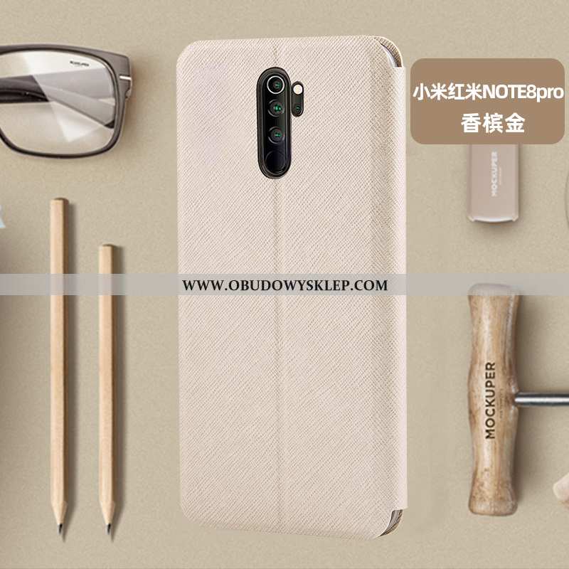 Pokrowce Xiaomi Redmi Note 8 Pro Skórzane Etui Futerał Czerwony, Obudowa Xiaomi Redmi Note 8 Pro Sil