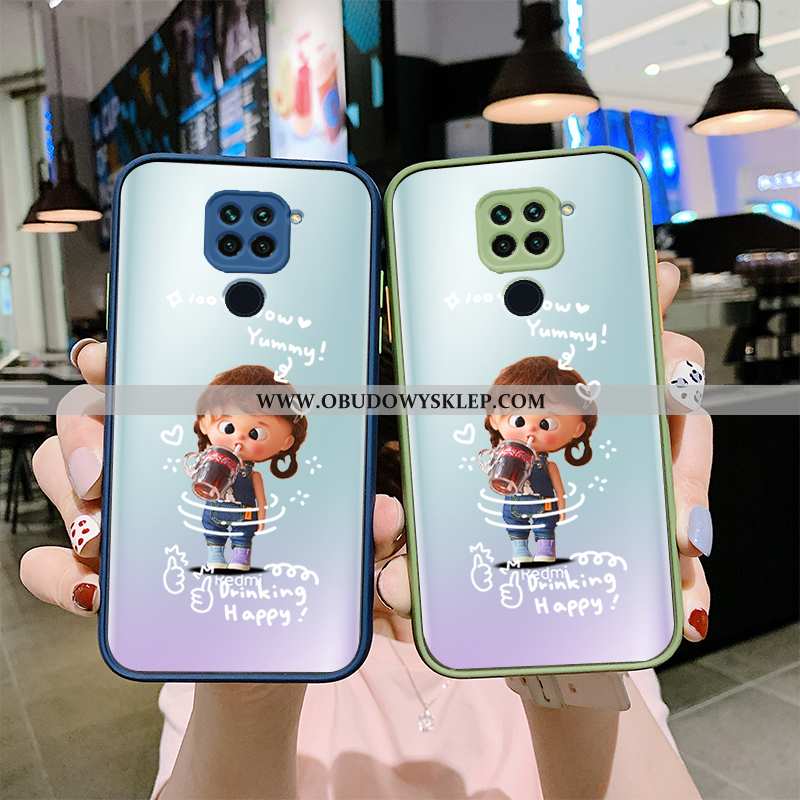 Pokrowce Xiaomi Redmi Note 9 Przezroczysty Anti-fall Zielony, Obudowa Xiaomi Redmi Note 9 Nubuku All