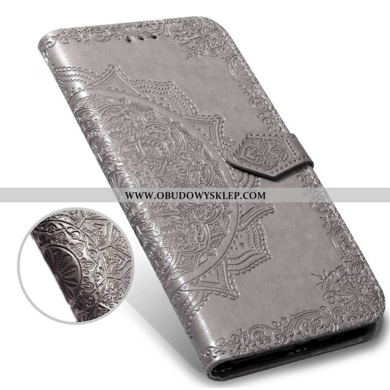 Pokrowce iPhone 11 Ochraniacz Anti-fall Pokrowce, Obudowa iPhone 11 Skórzane Etui Relief Szara