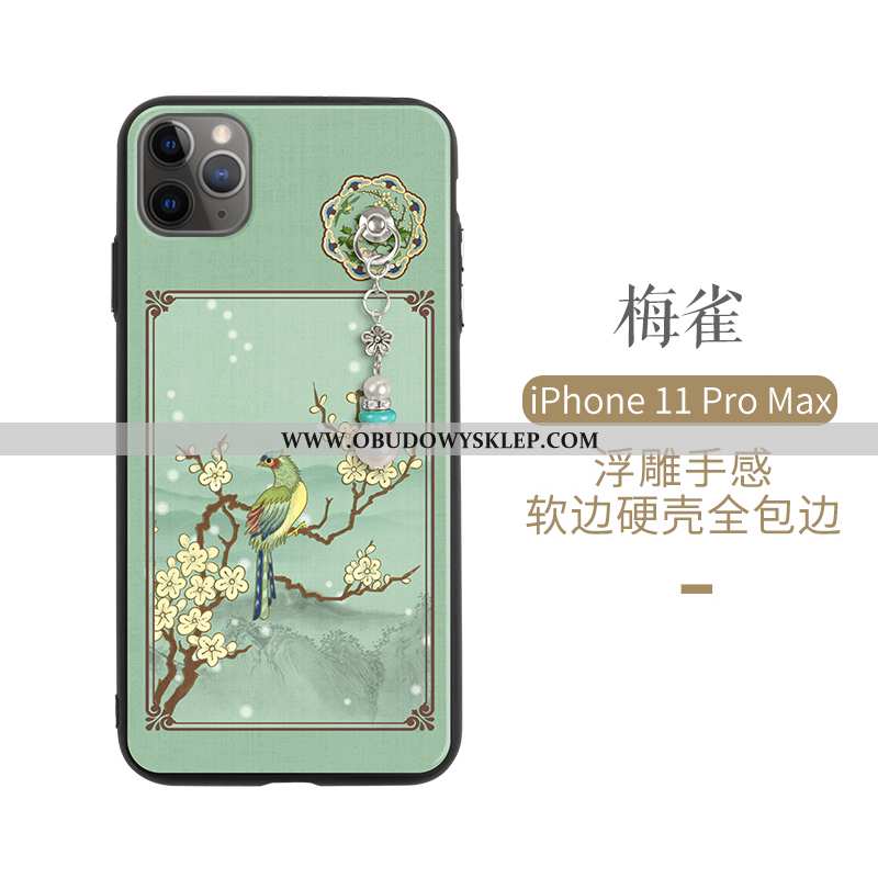 Pokrowce iPhone 11 Pro Cienkie Chiński Styl Zielony, Obudowa iPhone 11 Pro Silikonowe Super Zielone