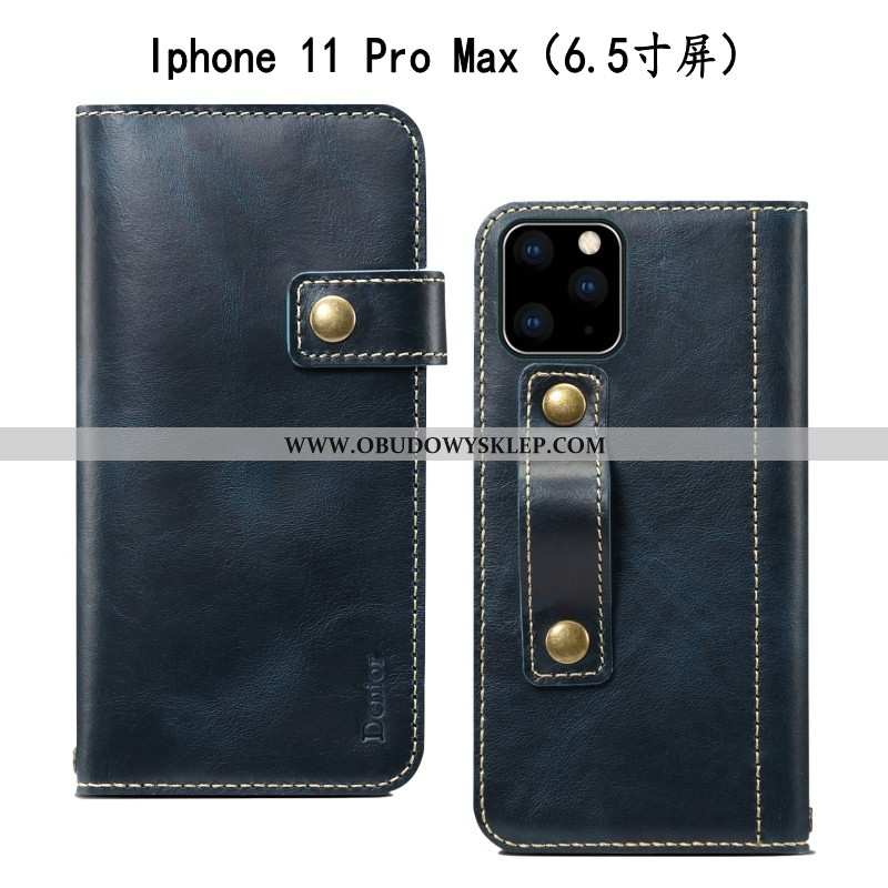 Pokrowce iPhone 11 Pro Max Miękki Skórzane Etui Etui, Obudowa iPhone 11 Pro Max Ochraniacz Anti-fall