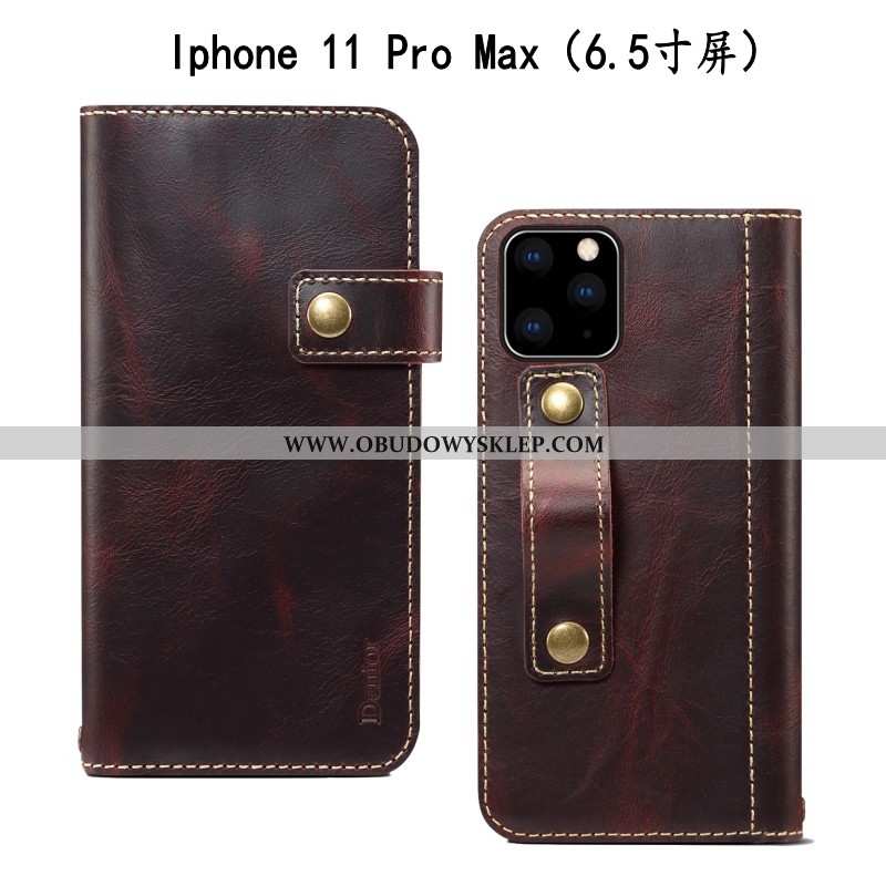 Pokrowce iPhone 11 Pro Max Miękki Skórzane Etui Etui, Obudowa iPhone 11 Pro Max Ochraniacz Anti-fall