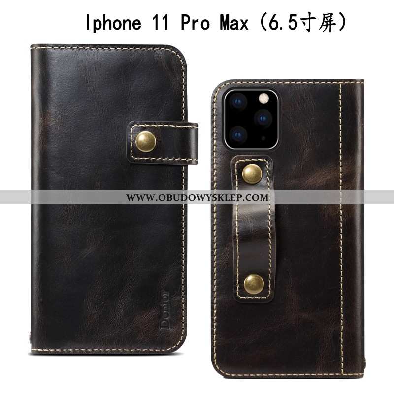 Pokrowce iPhone 11 Pro Max Miękki Skórzane Etui Etui, Obudowa iPhone 11 Pro Max Ochraniacz Anti-fall