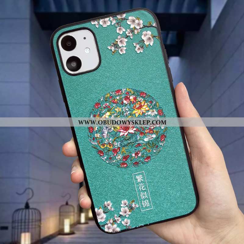 Pokrowce iPhone 11 Relief Purpurowy Etniczny, Obudowa iPhone 11 Trendy Telefon Komórkowy Pomarańczow