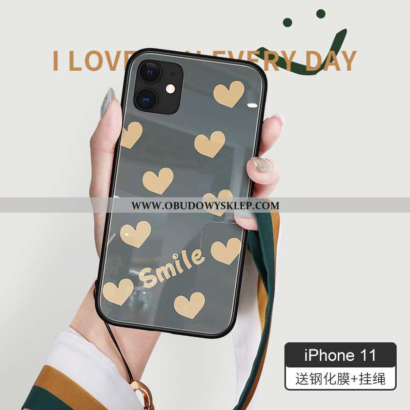 Pokrowce iPhone 11 Trendy Anti-fall Wiatr, Obudowa iPhone 11 Szkło All Inclusive Zielone