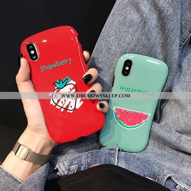 Pokrowce iPhone X Trendy Owoce Futerał, Obudowa iPhone X Ochraniacz Etui Czerwona