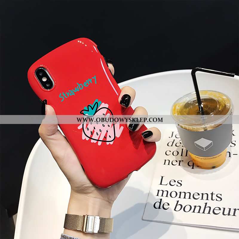 Pokrowce iPhone X Trendy Owoce Futerał, Obudowa iPhone X Ochraniacz Etui Czerwona