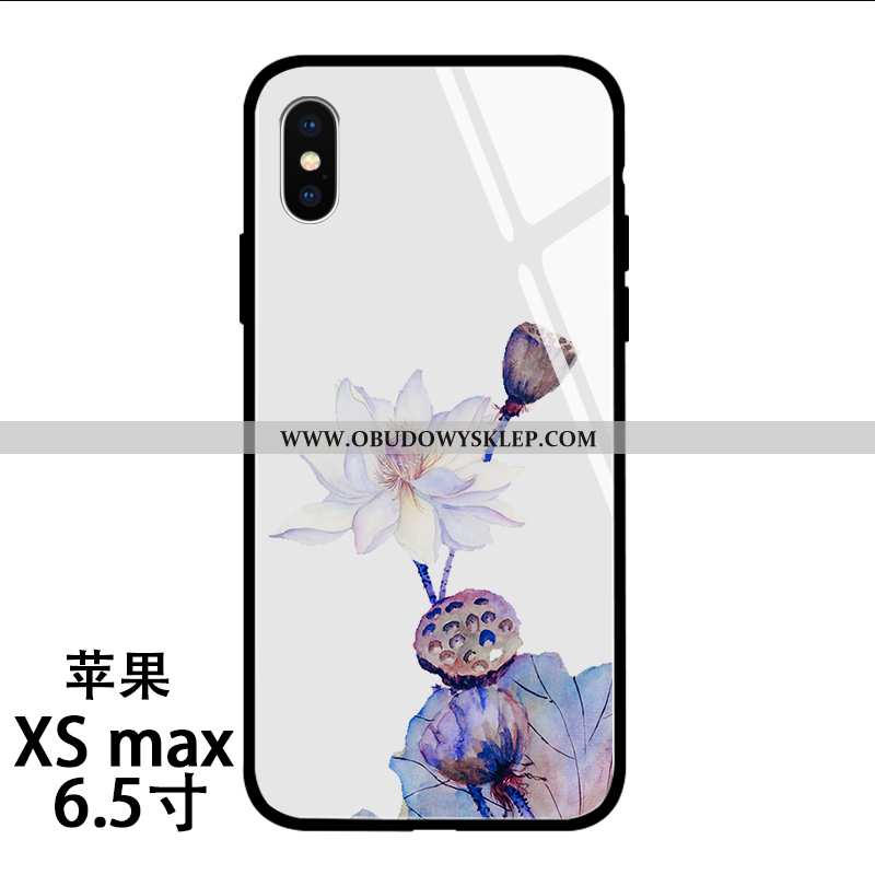 Pokrowce iPhone Xs Max Silikonowe Kalmary Różowe, Obudowa iPhone Xs Max Szkło Chiński Styl Rozowa