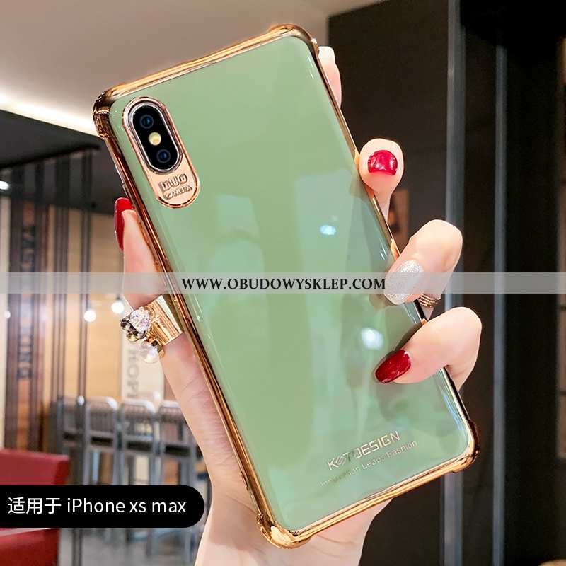 Pokrowce iPhone Xs Max Trendy Szary Etui, Obudowa iPhone Xs Max Miękki Zielony Zielone