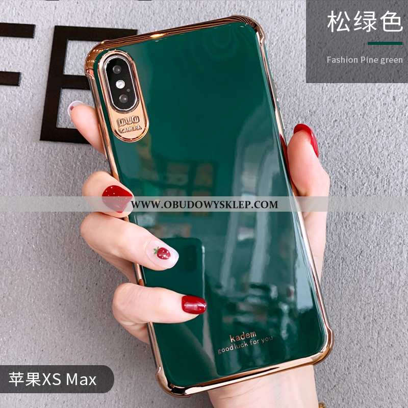 Pokrowce iPhone Xs Max Trendy Szary Etui, Obudowa iPhone Xs Max Miękki Zielony Zielone