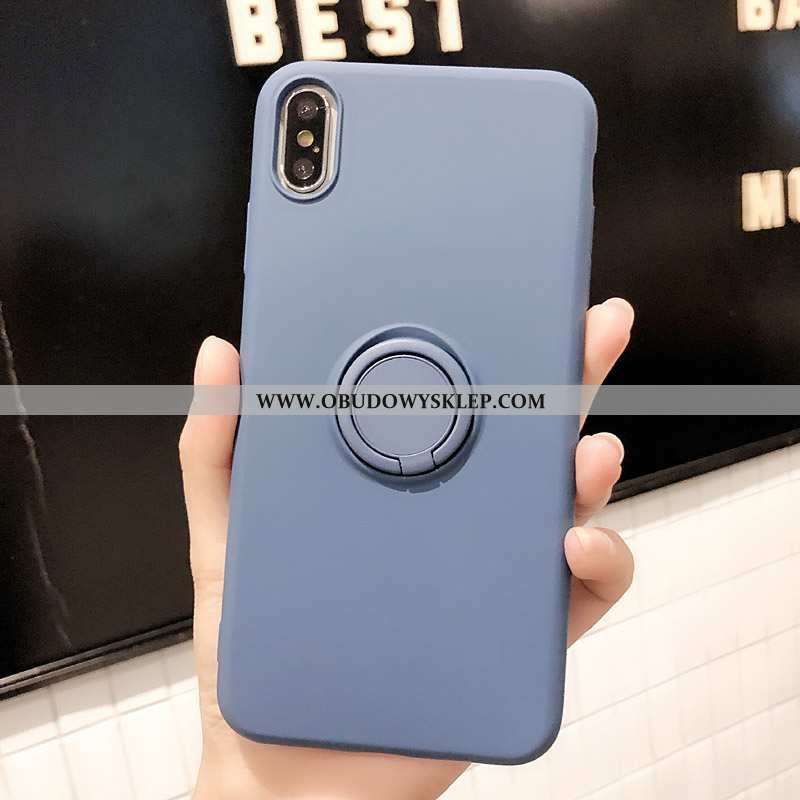 Pokrowce iPhone Xs Silikonowe Trendy Wspornik, Obudowa iPhone Xs Kreatywne Proste Rozowa