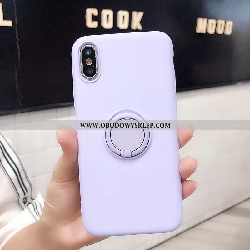 Pokrowce iPhone Xs Silikonowe Trendy Wspornik, Obudowa iPhone Xs Kreatywne Proste Rozowa